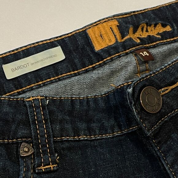~ KUT From The Kloth 14 Jeans, Bardot Skinny Boyfriend, Dark Blue, Stretch - Picture 11 of 13